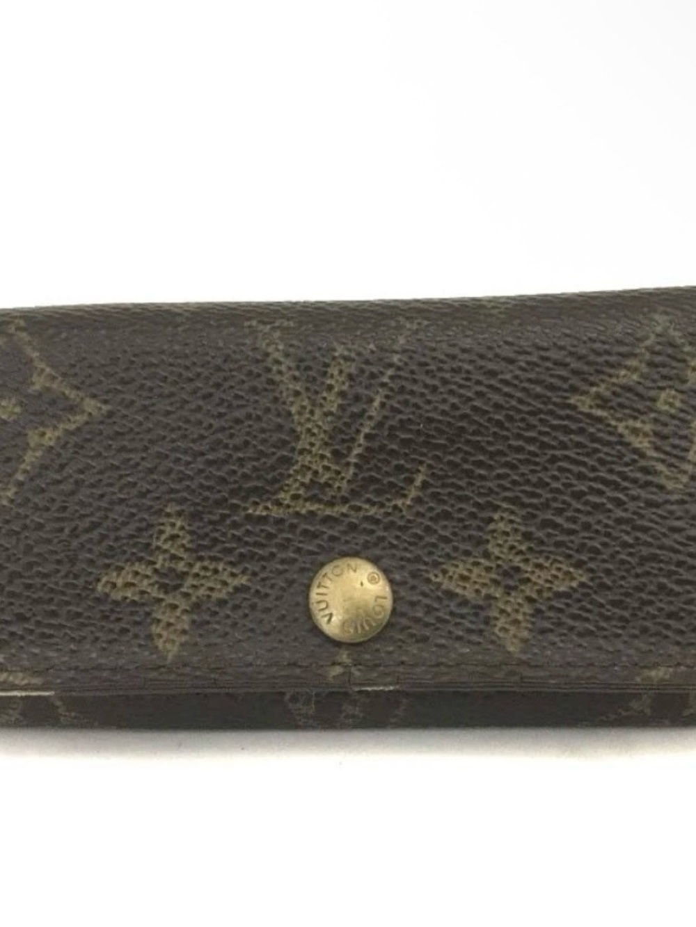 Louis Vuitton Monogram Canvas Wallet with Gold-Tone Snap